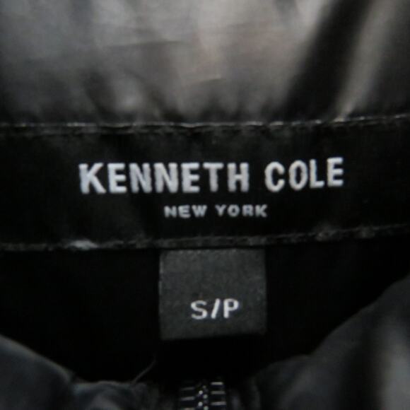 Kenneth Cole Black Quilted Puffer Coat Small Classic - Picture 6 of 7